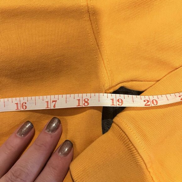 Yellow the Label Sweatshirt Womens XS Cropped Relaxed Fit Made in Canada - Picture 3 of 7